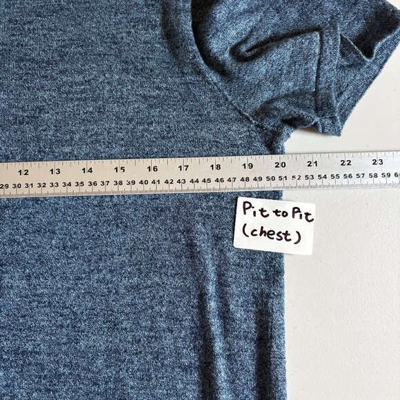 John Varvatos Linen Cotton Henley Shirt - Men's Size L - Blue - Picture 6 of 7